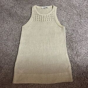 LOFT Tan Sweater Tank - Small